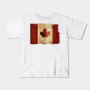 Flag of Canada / Grunge Kids T-Shirt